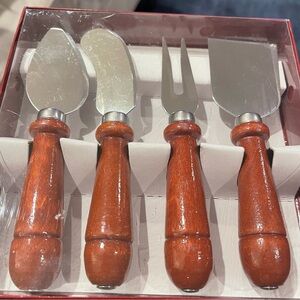 Wooden Handle Cheese Knife Set